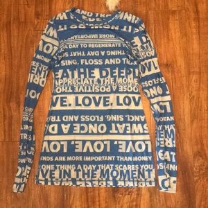 Lululemon Blue/White Graphic Long Sleeve
